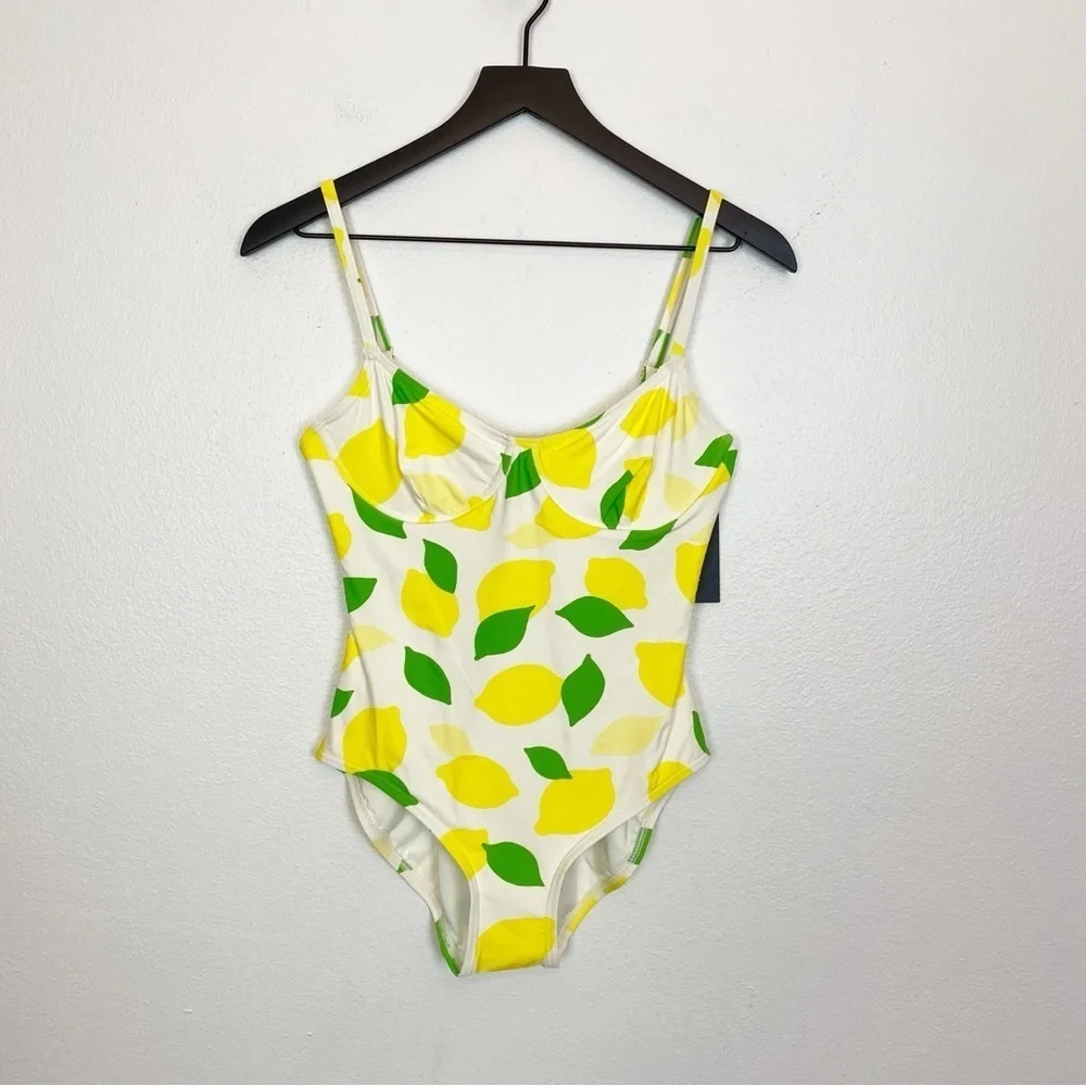 Kate Spade Lemon Print One Piece Swimsuit